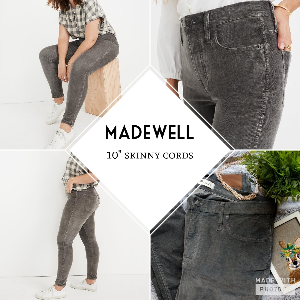 •madewell• 10 in. High rise skinny cords sz: 33P